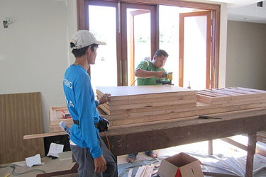 Making of the cupboard wood frames